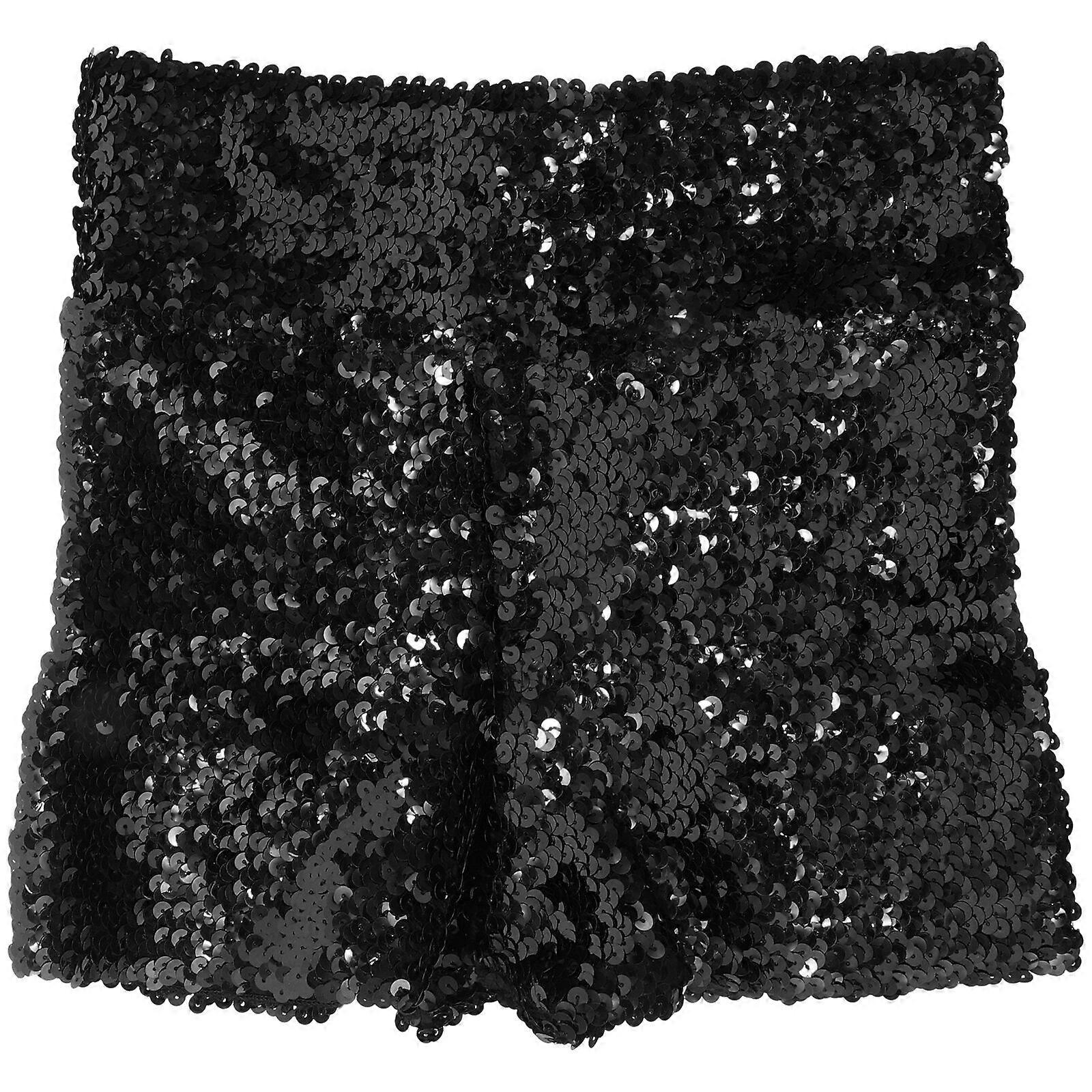 Femmes Performance Shorts Glitter Party Shorts Taille élastique Shorts À La Mode Sequins Shorts