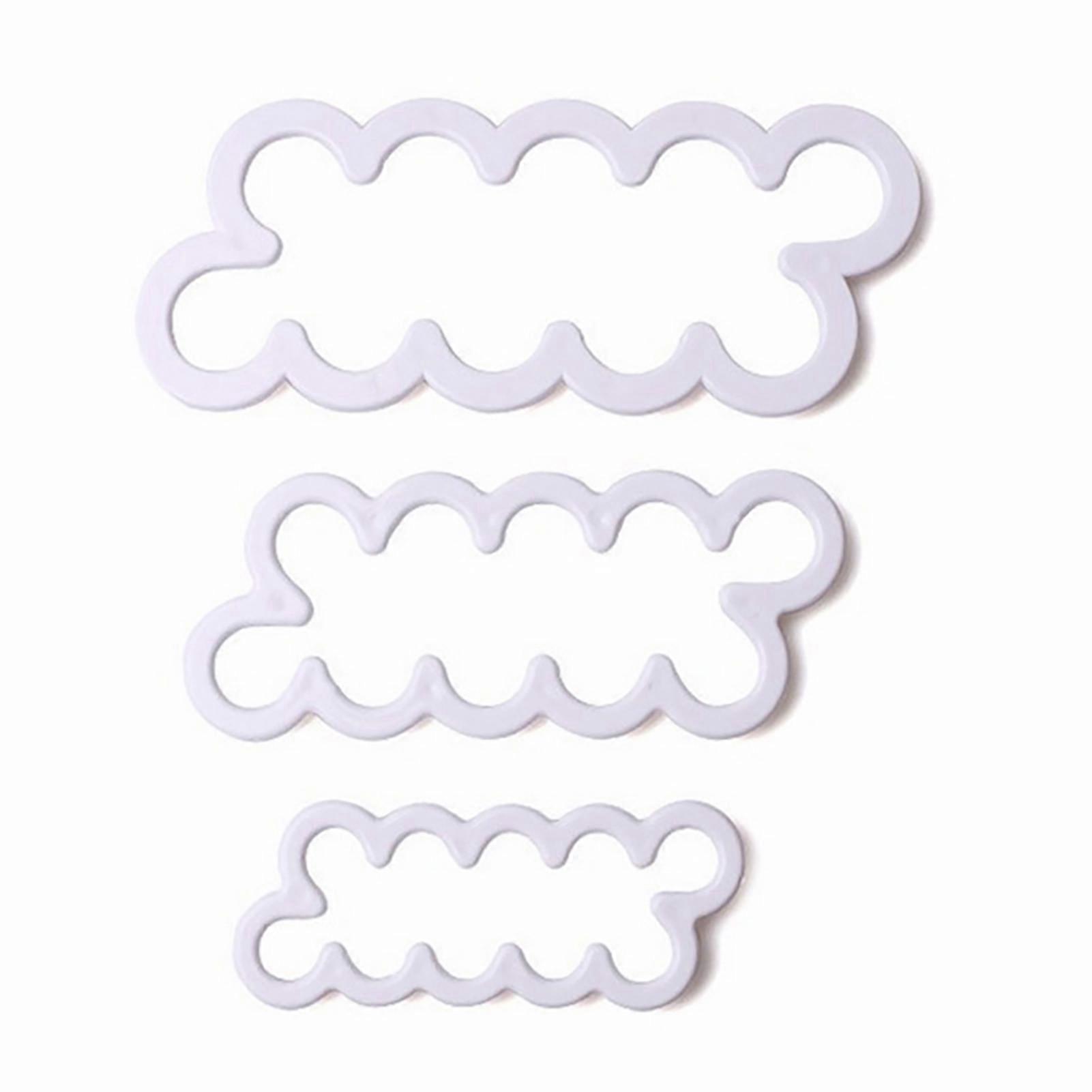 3Pcs Fondant Mold Non-stick Quick Release Plastic Rose Carnation Cake Decorating Mold for Bakery