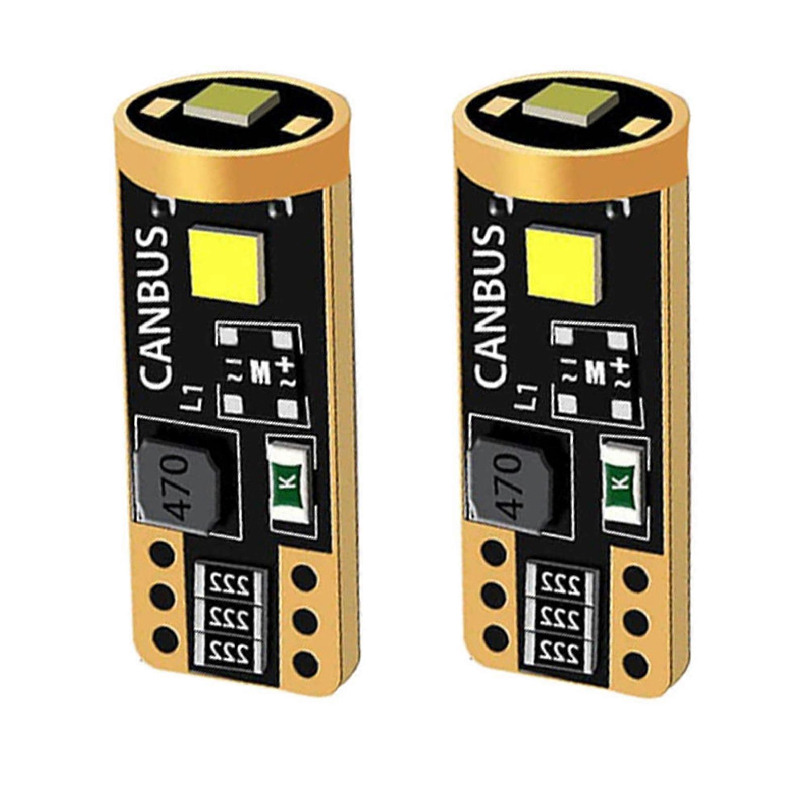 2Pcs/Set LED Light Canbus Error Free 3SMD 12-30V High Brightness License Plate Decoding Lamp for Car