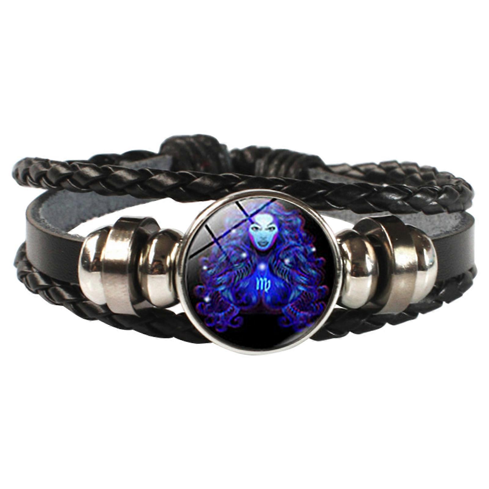 Multilayer Charm Bracelet Adjustable Luminescent Twelve Constellations Braided Bracelet for Daily Life