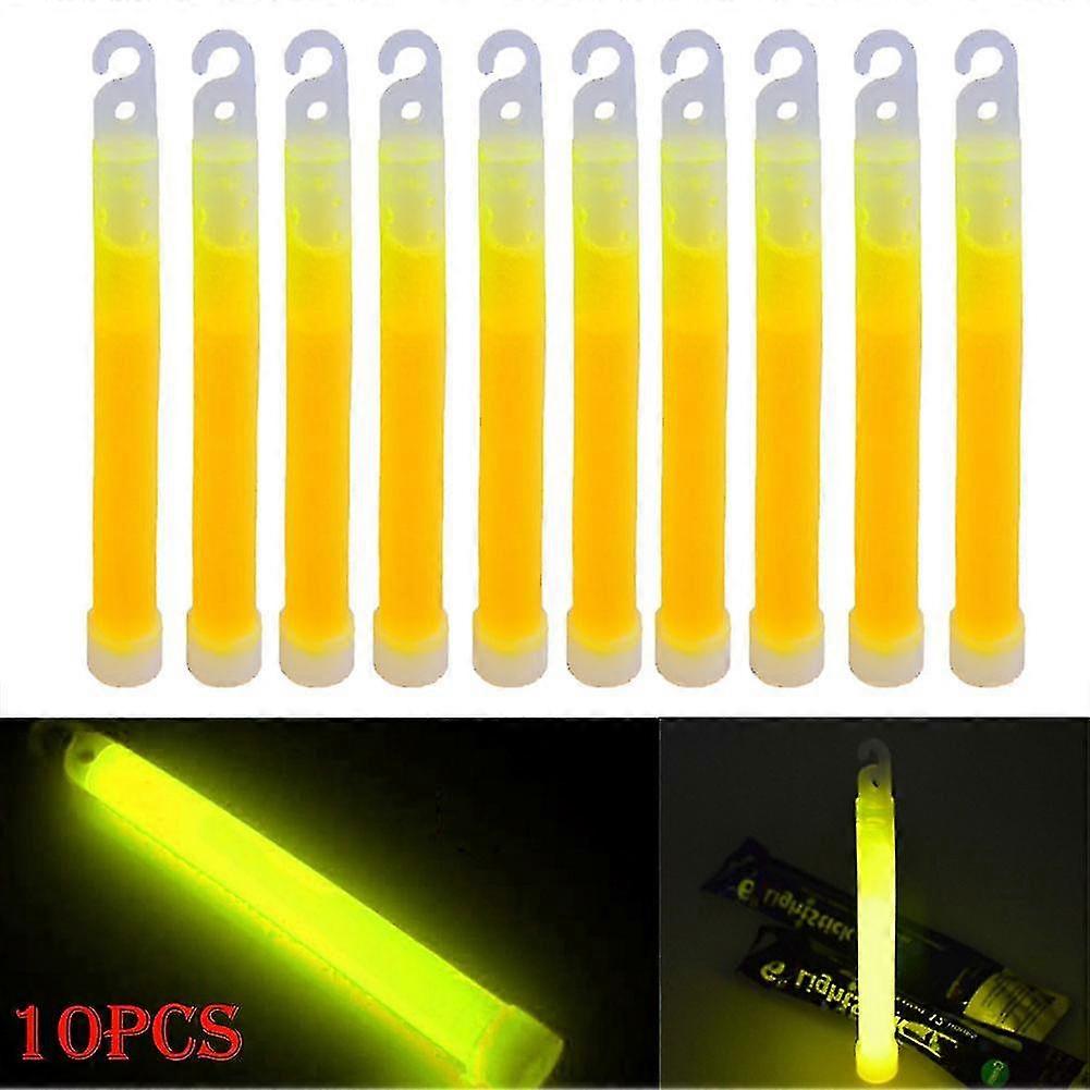 10db 6inch ipari minőségű Glow Light Stick Party Kemping Vészhelyzeti lámpák Izzónyálca