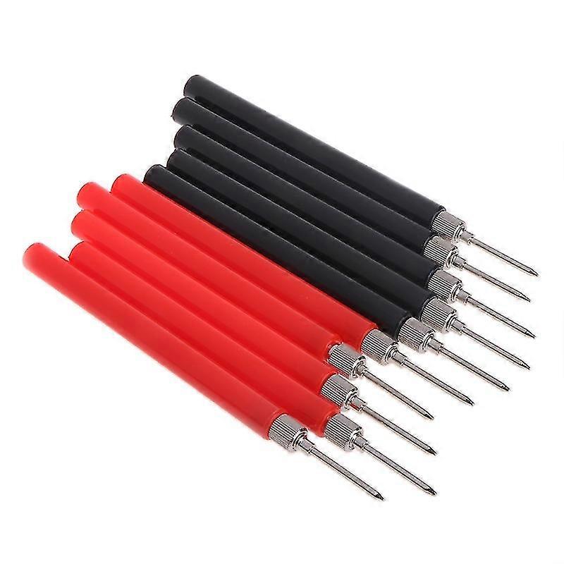 Ootdty 10pcs Spring Test Probe Tip Needle Insulated Test Hook Wire Connector Test Leads Pin For Digital Multimeter Multi Meter
