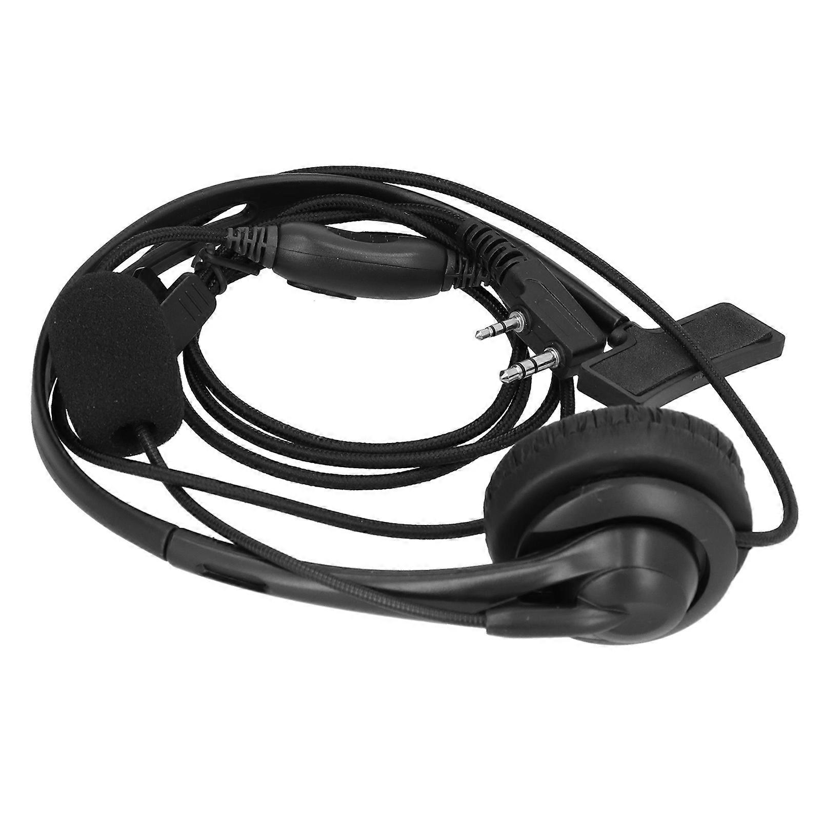 KHead Walkie Talkie Headset with Microphone for VOX Function Single Side for Kenwood KPG27D THD7 TK208
