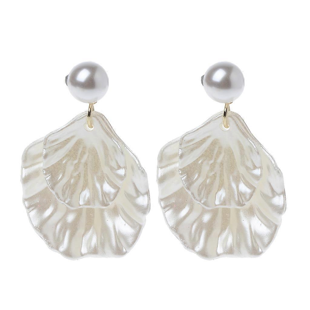 Tragus Cartilage Earrings Imitation for Shell Double Layer Earring Gift for Lovers