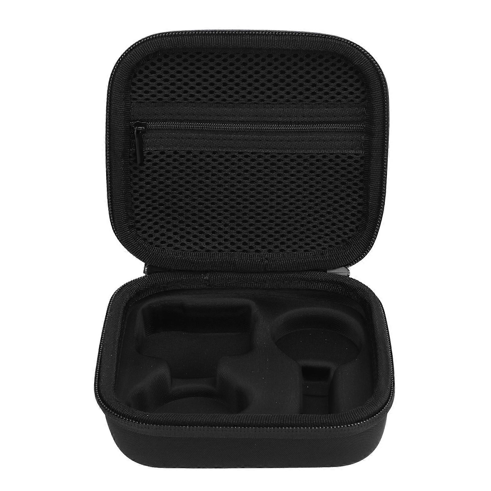 Action Camera Case with Two Way Zipper Mesh Pocket Black Nylon Drop Resistant Portable Water Resistant Carrying Case for GO3S GO3