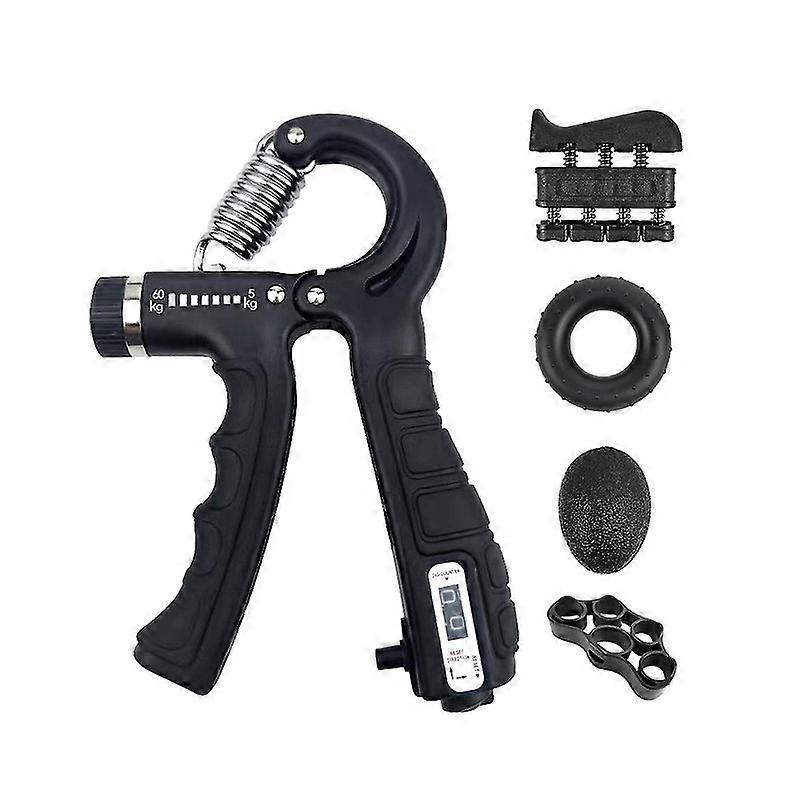 5Pack Grip Strength Trainer Kit Adjustable Count Hand Grip Set with Finger Exerciser Hand Extension