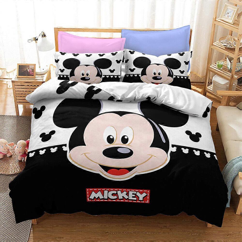 v5271 Bed Sheets Mickey Minnie Mouse Printed Doona Duvet Cover Bedding Set    Bed Sheets IU5271