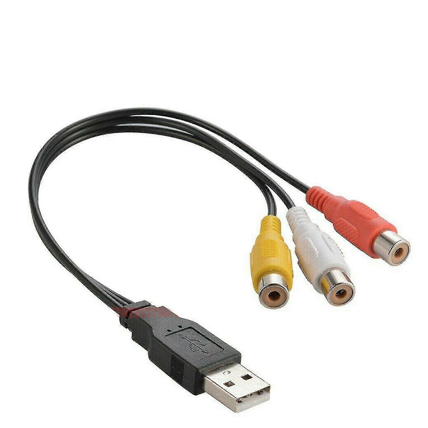 Usb 2.0 オス - 3 RCA RGB 女性ビデオ AV A/V コンバーター ケーブル HDTV PC テレビ コンピューター用 DVD キット S202412274369