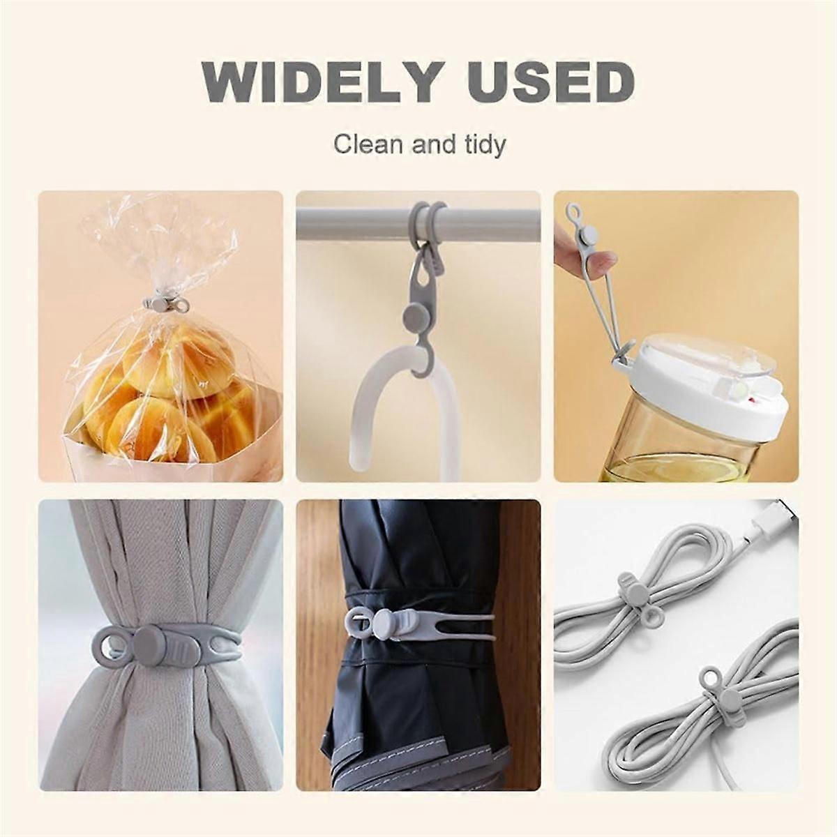 Data Cable Organizer Upgrade Silicone Cable Ties Reusable Cable Management Organizer Elastic Cord
