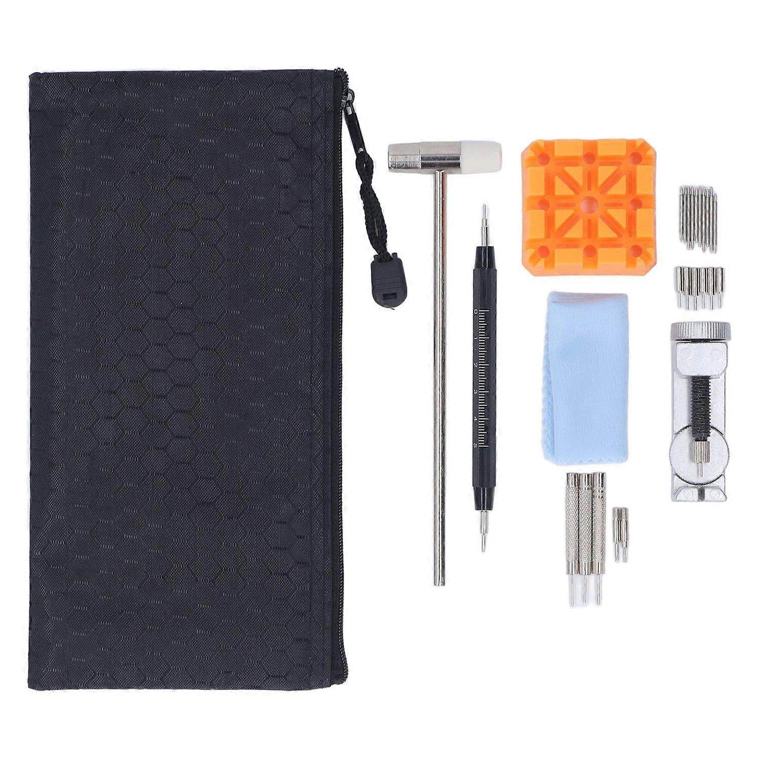 27pcs Watch Link Remover Kit Watch Strap Replacement Tools with Black Scale Spring Bar Fork 