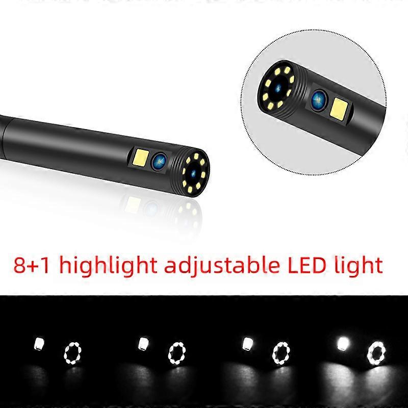 HD with screen car endoscope 8mm double mirror pipe camera visual detector peep mirror