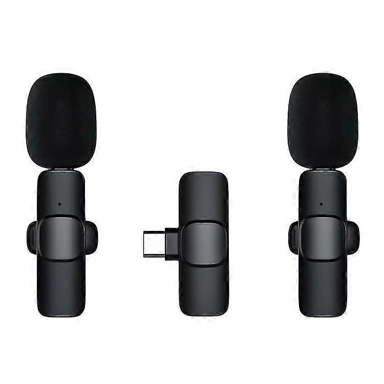 2pcs Wireless Lavalier Microphone For Iphone Ipad, Plug-play Wireless Mic With Noise Reduction Auto-sync Lapel Microphone For Recording, Live Streamin