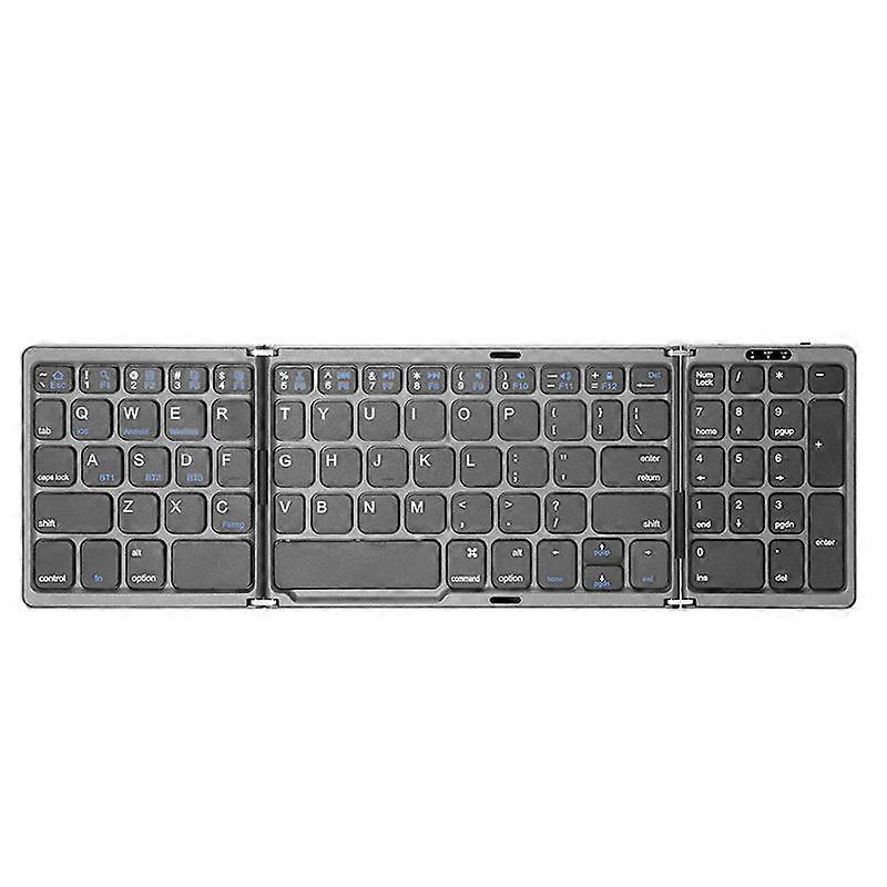 Portable Mini Three Folding Bluetooth Keyboard Wireless Foldable Keypad For iOS Android Windows ipad Tablet With Numeric Keypad