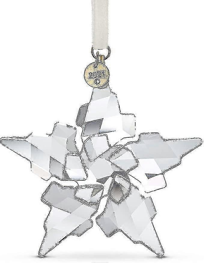 Adornos navideños, cristal transparente, igual que Swarovski