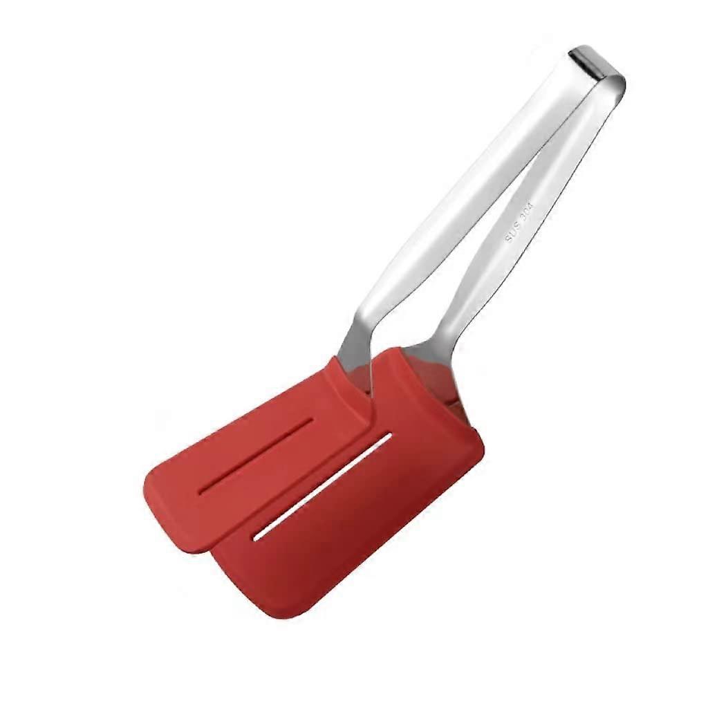 Silicone Kitchen Tongs with 304 Stainless Steel Grill Clamp for Barbecue, Cooking, Baking, and Salad Serving