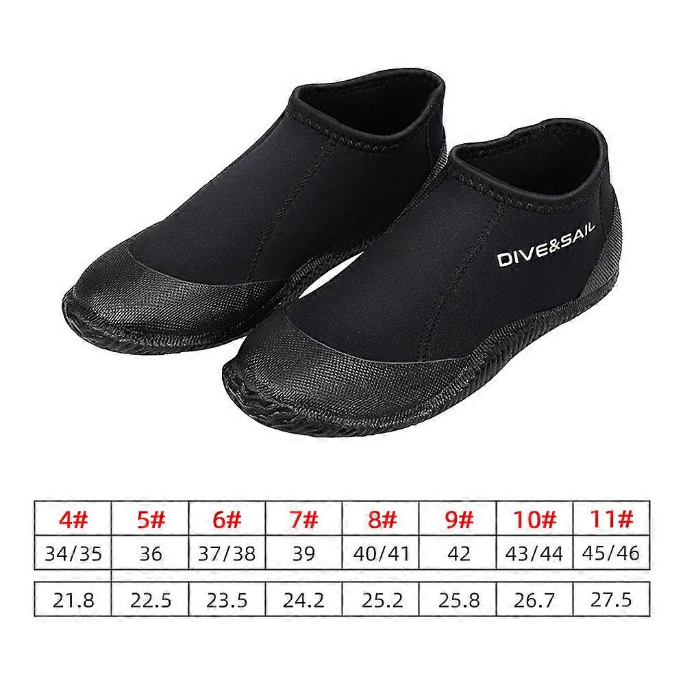 Botas de mergulho de neoprene 3mm Wetsuit Booties com solado antiderrapante para mergulho aquático