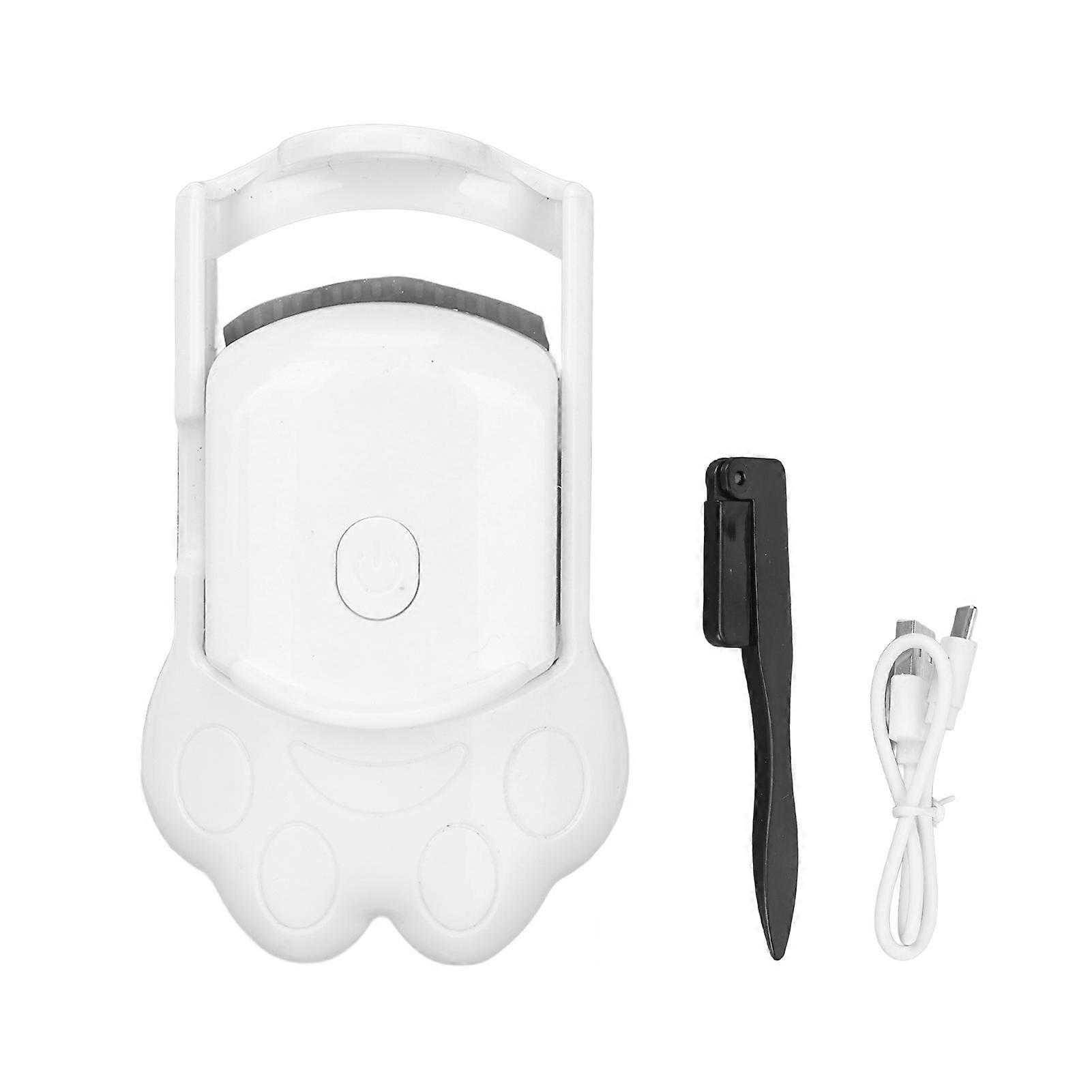 Natural Curling Effect Eyelash Curler, Comfortable Non-Slip Grip Rechargeable Portable Eyelash Makeup Tool for Long Lasting Curl, Sensing Silicone