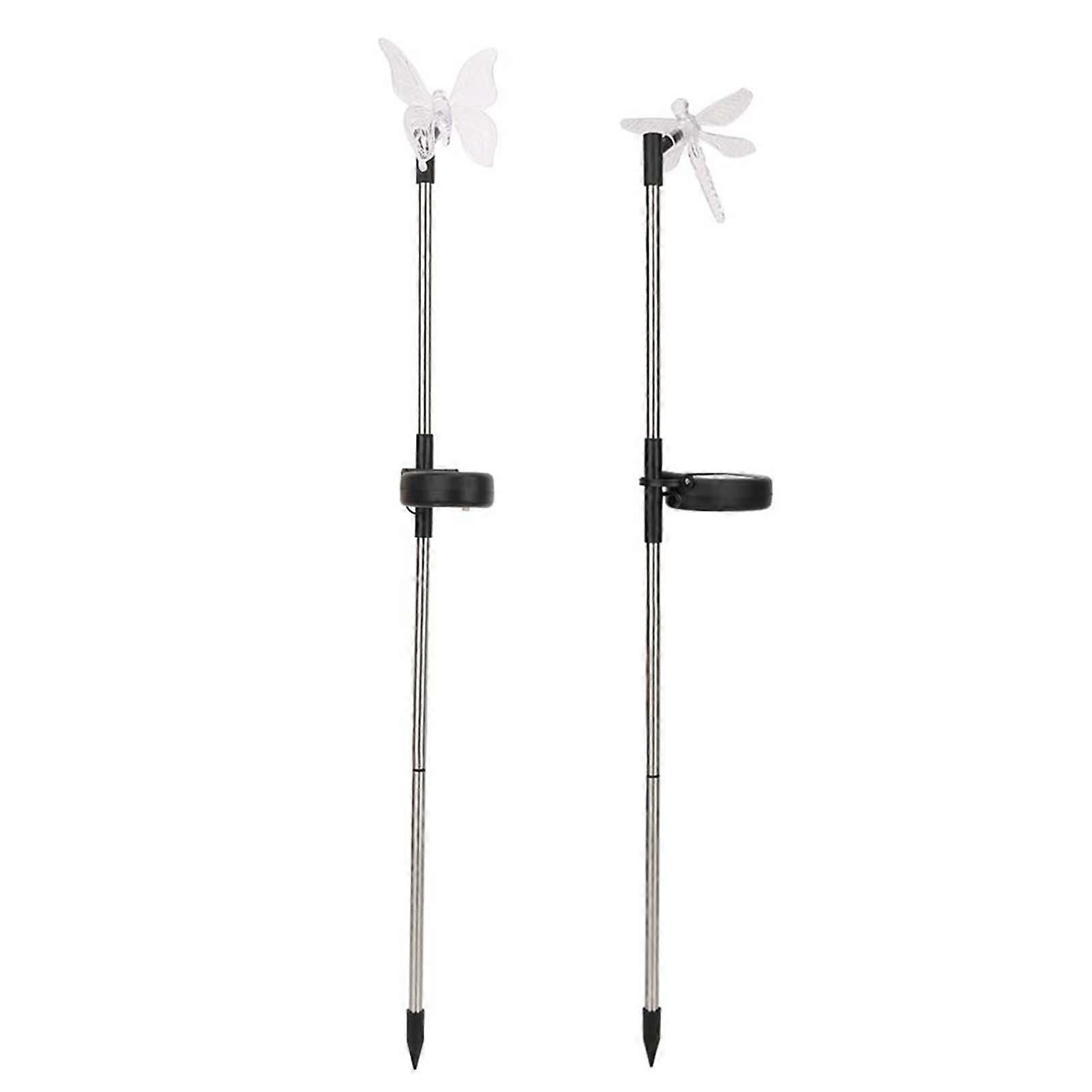 2 件/套美丽的动物形状太阳能 LED 灯变色花园草坪地桩灯