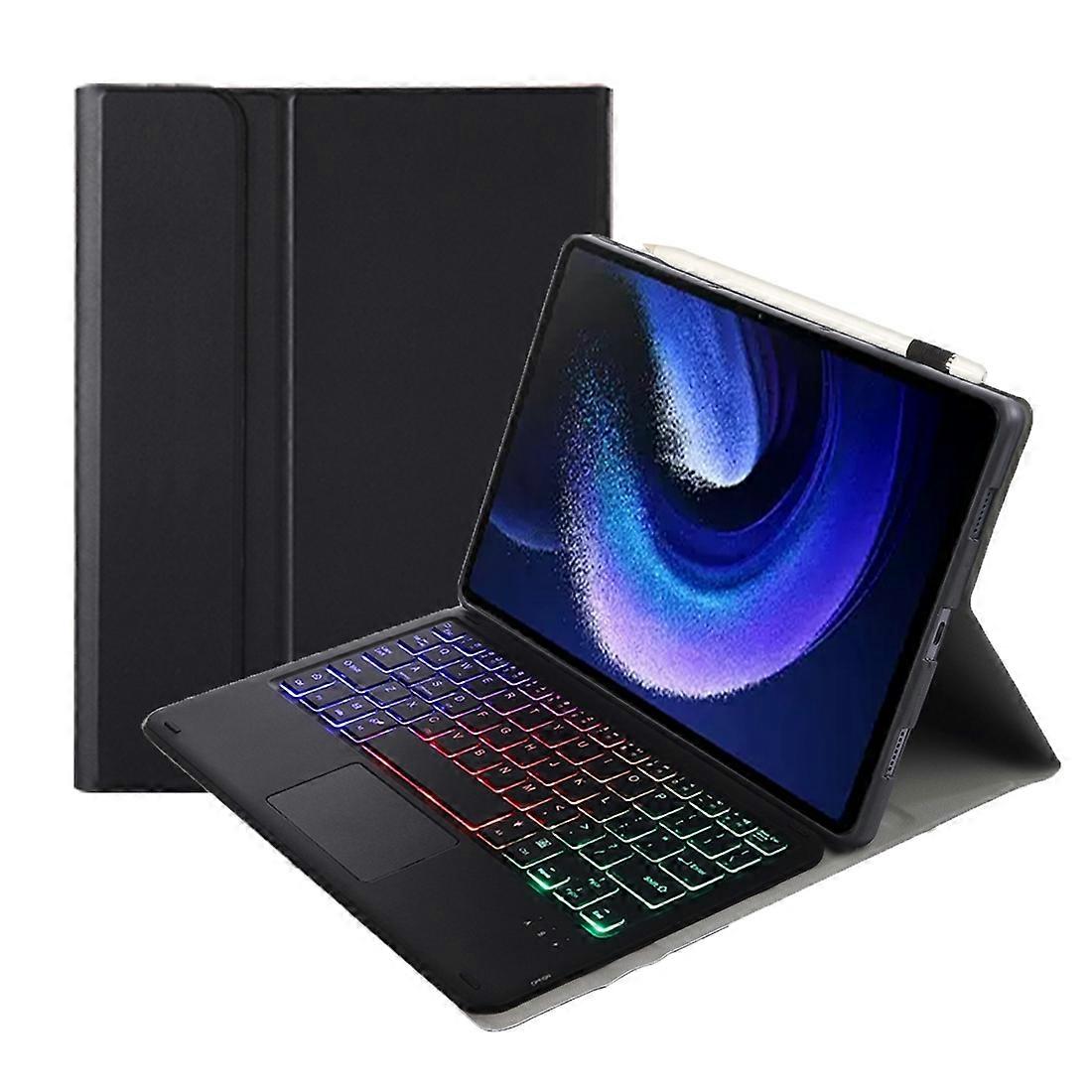 For Xiaomi Pad 6 / Pad 6 Pro A0N7-AS Lambskin Texture Ultra-thin Backlight Bluetooth Keyboard Leather Case with Touchpad