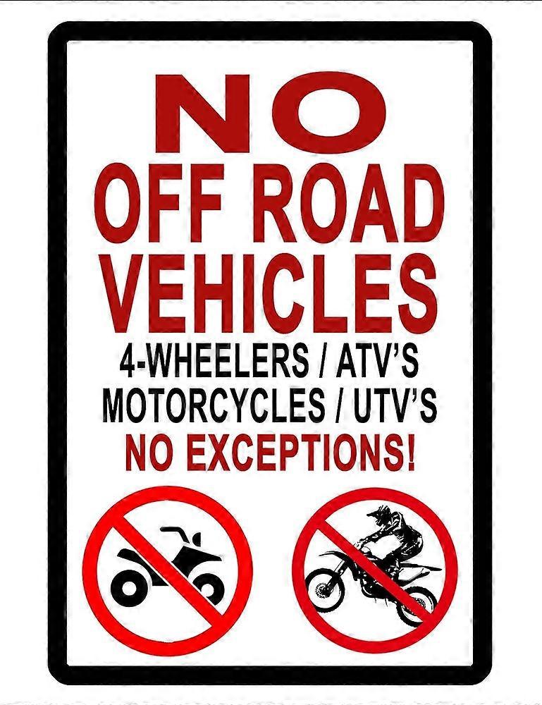 NO OFFROAD NO TRESPASSING Sign Durable Last Forever Aluminum HIGH GLOSS NO RUST