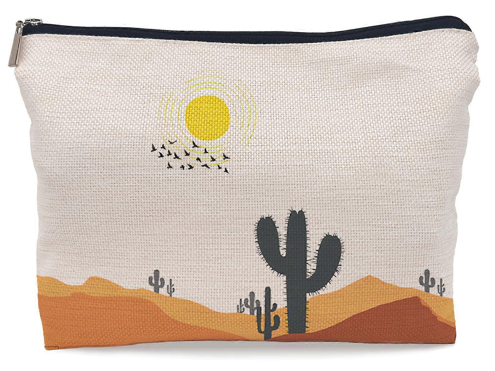Boho Cactus Makeup Bag Travel Cosmetic Pouch Single Unit