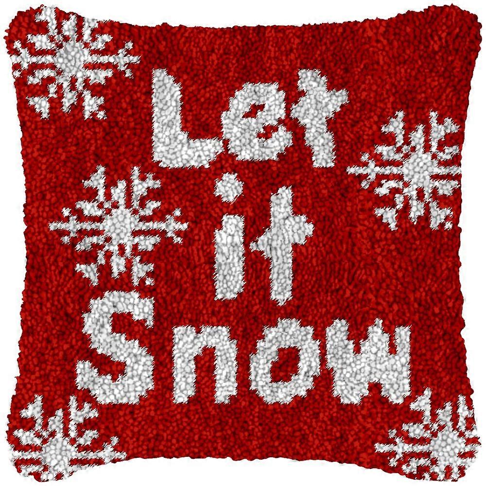 Red Christmas Adults and Snow Mandate Pillow Hook Kits for Adults and Beginning