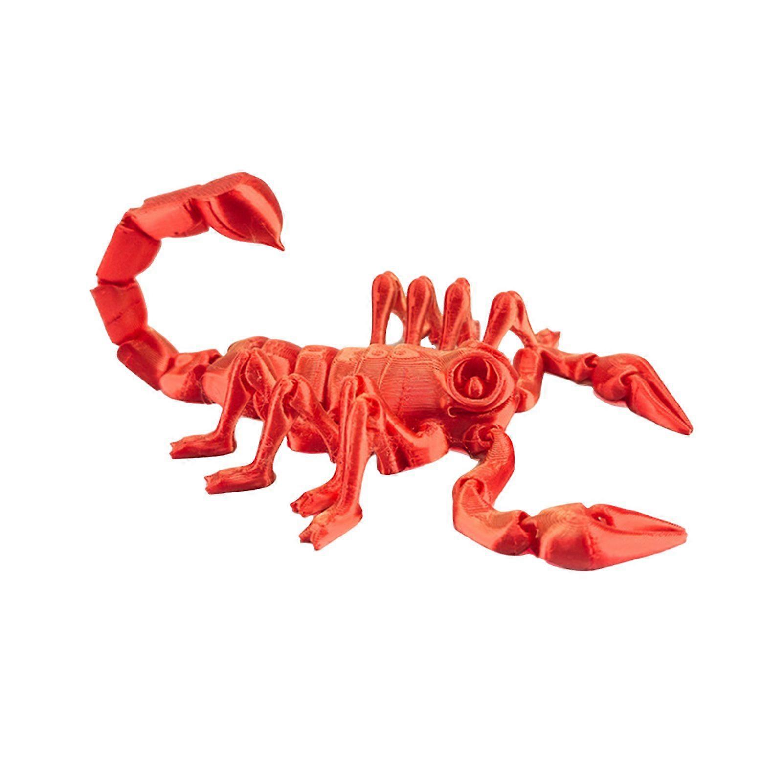 3D Printed Scorpion Figurine Movable Joints Simulation Scorpion Figure Articulated Animal Model Toy Home Office Bookshelf Desktop Decoration Ornament