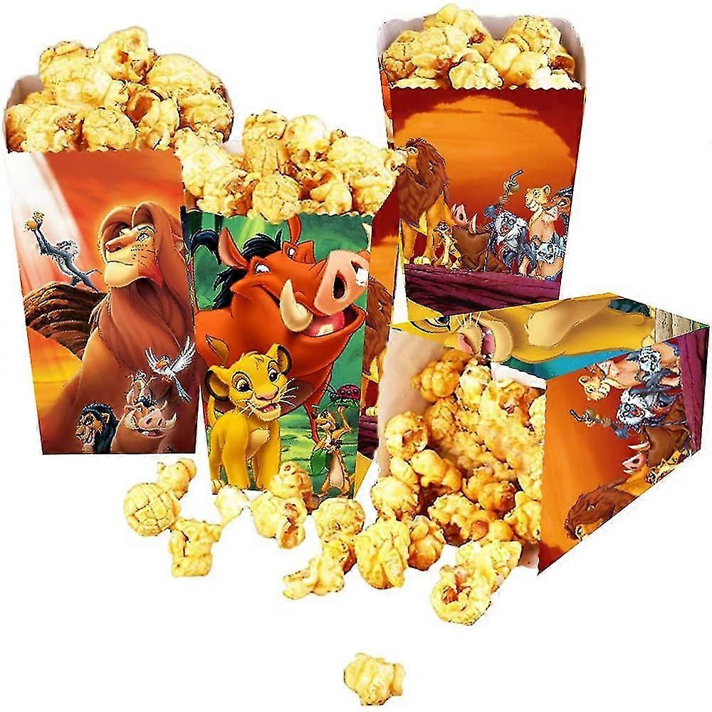 24pcs Lion Party Popcorn Boxes