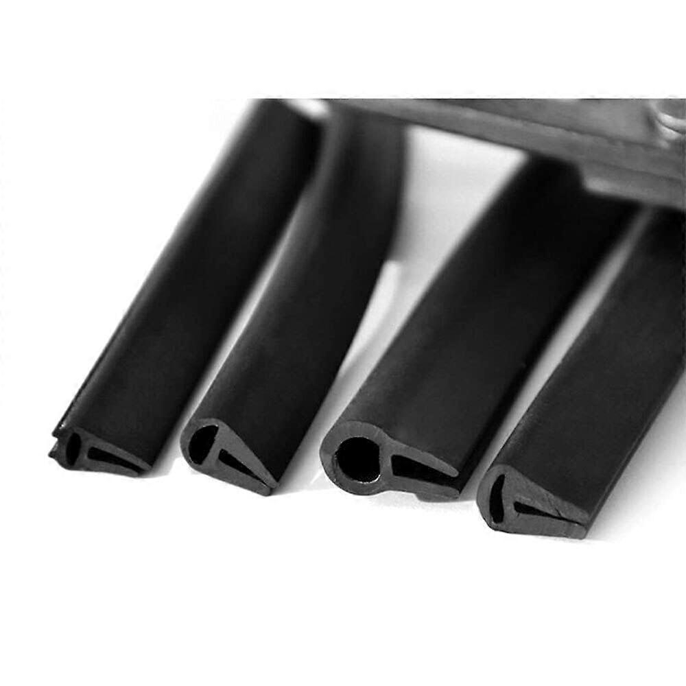 4 Meter U-Shaped Mechanical Sealing Strip for Door Insulation and Window Dustproofing, Weatherproof, Black Color