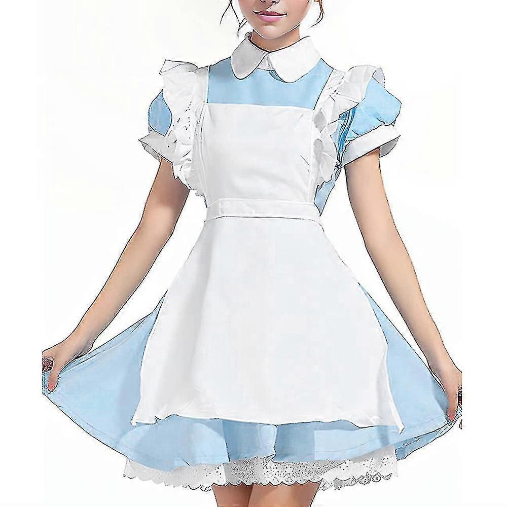 不思議の国のアリスコスチュームコスチュームコスプレメイドドレスおとぎ話のドレスアップ帽子の衣装セットギフト