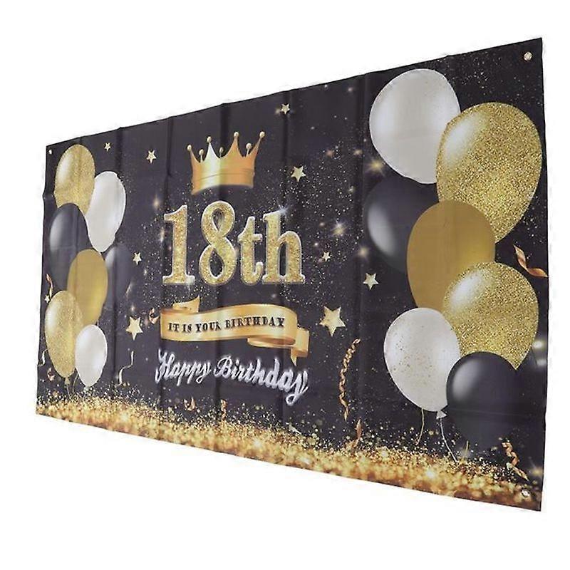 Backdrop - TBEST - Happy Birthday - 180x99cm - Polyester - 4 eyelets