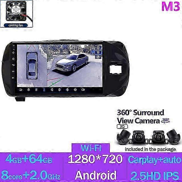 Car Multimedia Player Radio Video For Toyota Vitz 3 XP130 2014 - 2019 RHD Android 11 Navigation GPS Touchscreen Autoradio Audio
