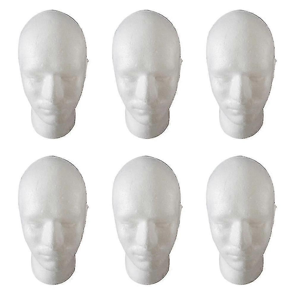 Male Wig Display Cosmetology Mannequin Head Stand Model Foam White