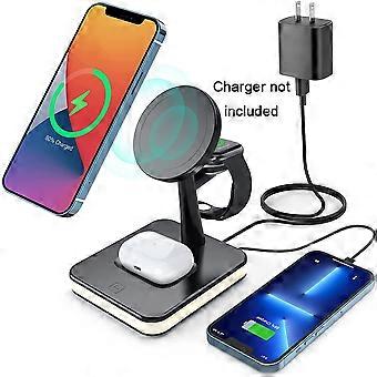 Versatile Magsafe Wireless Charging Hub, For 2x iPhones, 1x iWatch, 1x AirPods, Lifetime Guarantee, Powerful Magnetic Attraction, Intelligent Safety