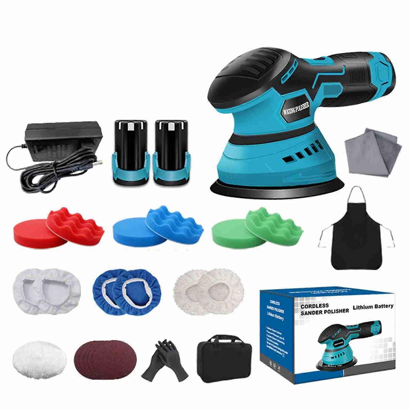 Car Waxing Polisher Multifunctional 12V Rechargeable Small Cordless Electric Polishing Machine for Wood Sanding Car Polishing