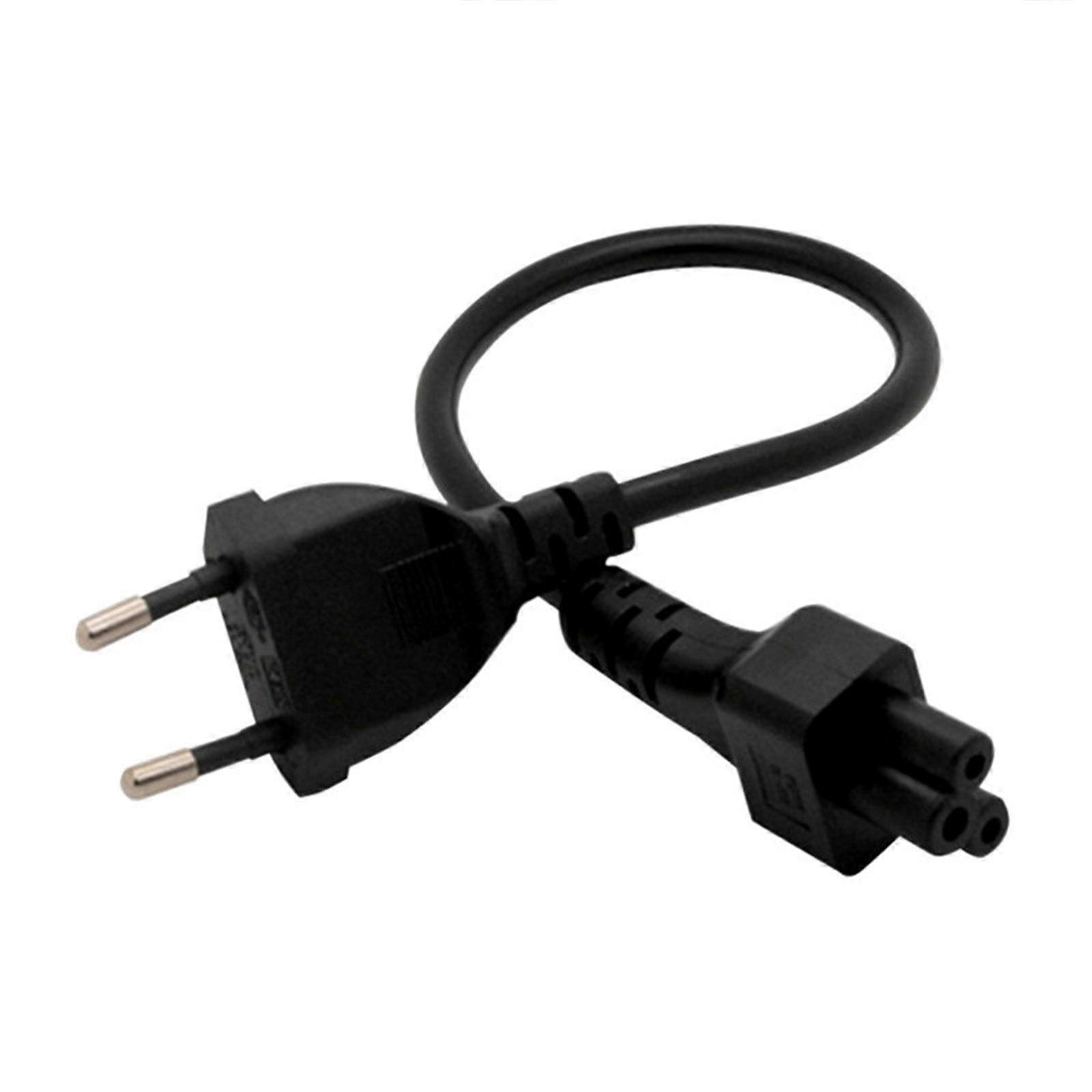 EU 2 Pin Male to IEC 320 C5 Female Power Adapter Cord for Notebook Laptop