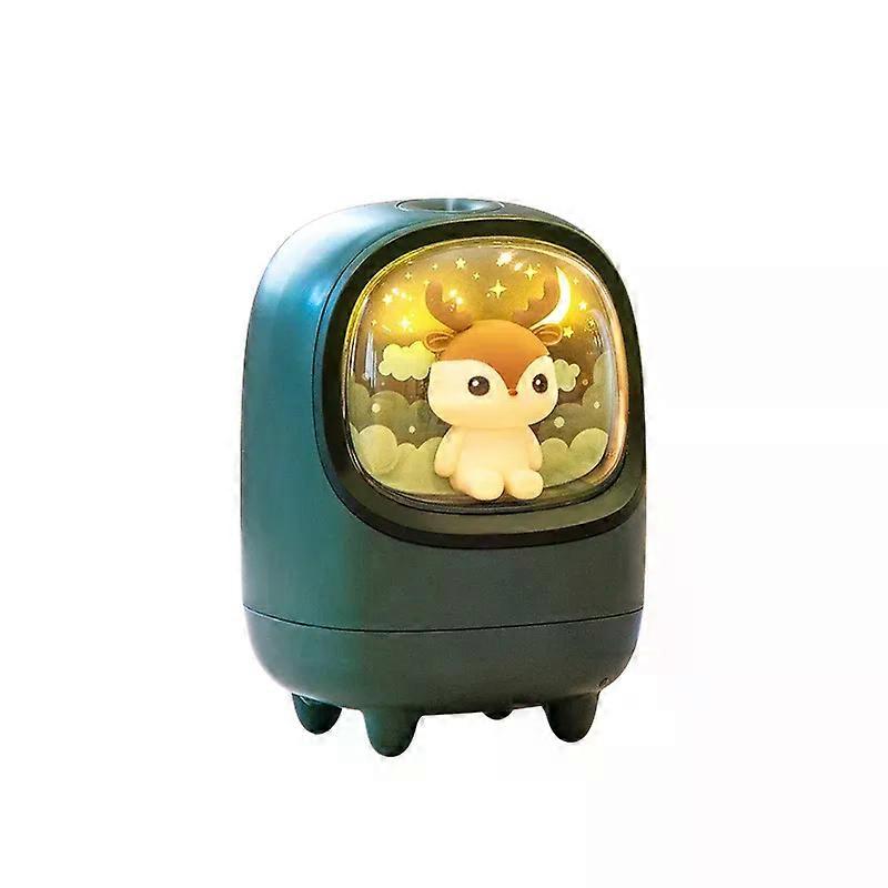 350Ml Cartoon Wireless Air Humidifier Usb Rechargeable Portable Mini Aroma Mist Maker Diffuser With Romantic Warm Lamp