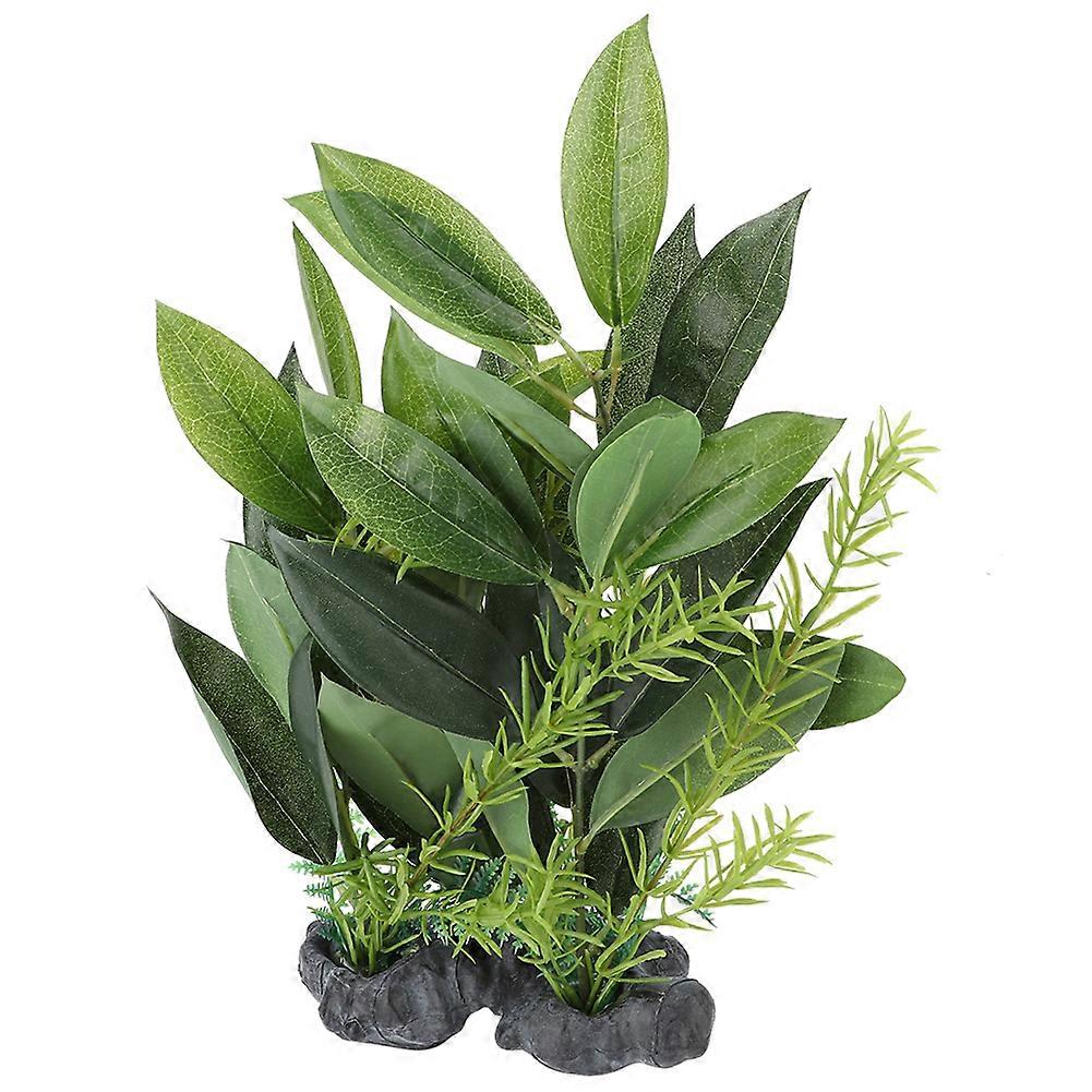 Aquarium Decoration Artificial Water Plants for Freshwater Fish Tanks, Realistic Green Color, Non-Toxic Material