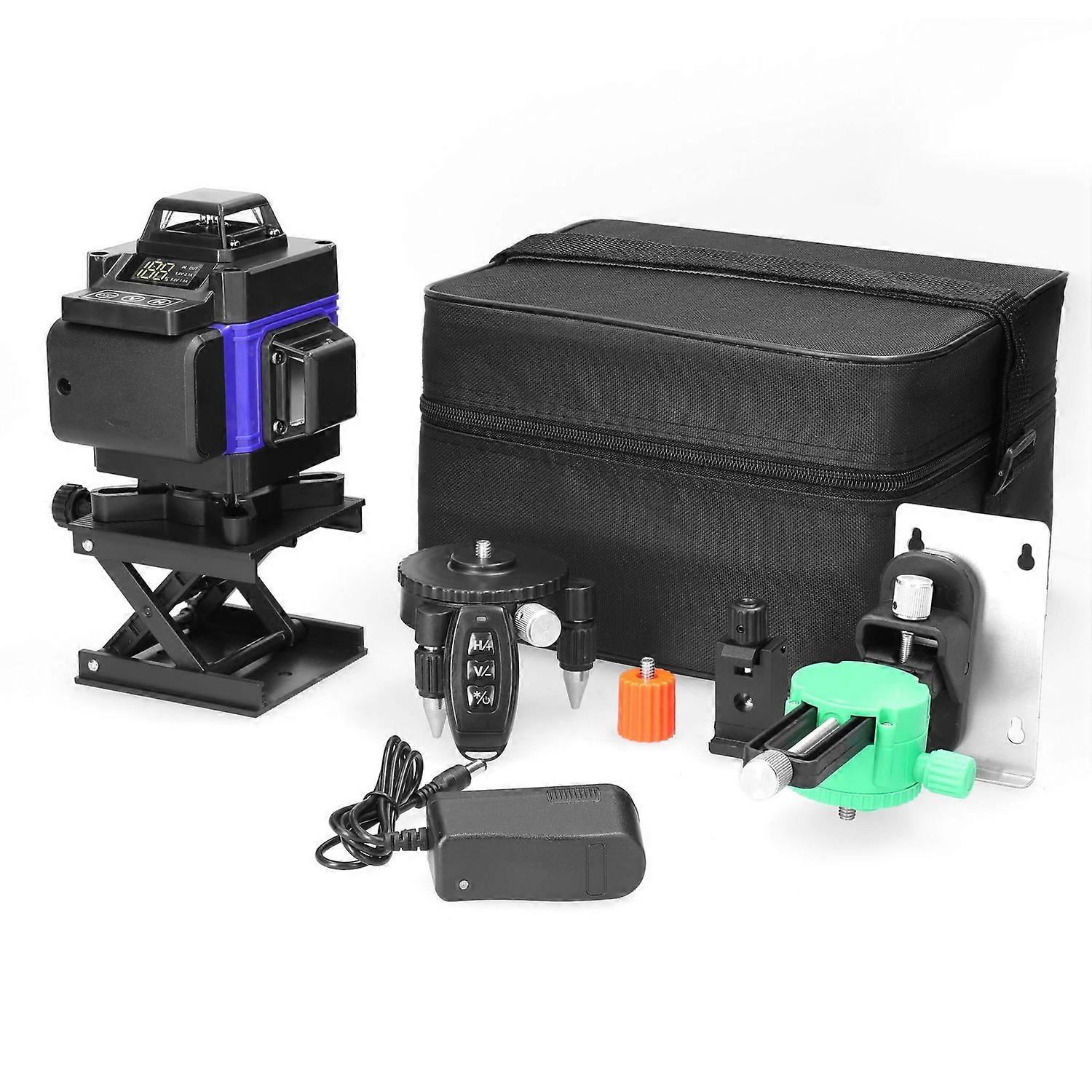 Multifunctional 4D 16 Lines Laser Level 3° Self-leveling Machine USB Rechargeable Lithium Battery Le