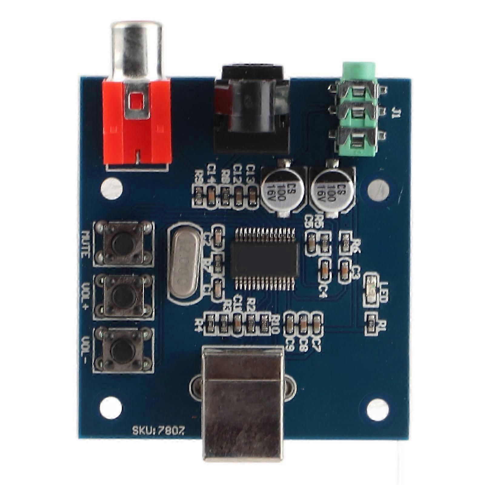 DAC Decoder Module USB Input Coaxial Fiber Optic HIFI Sound Card Electronic Component PCM2704