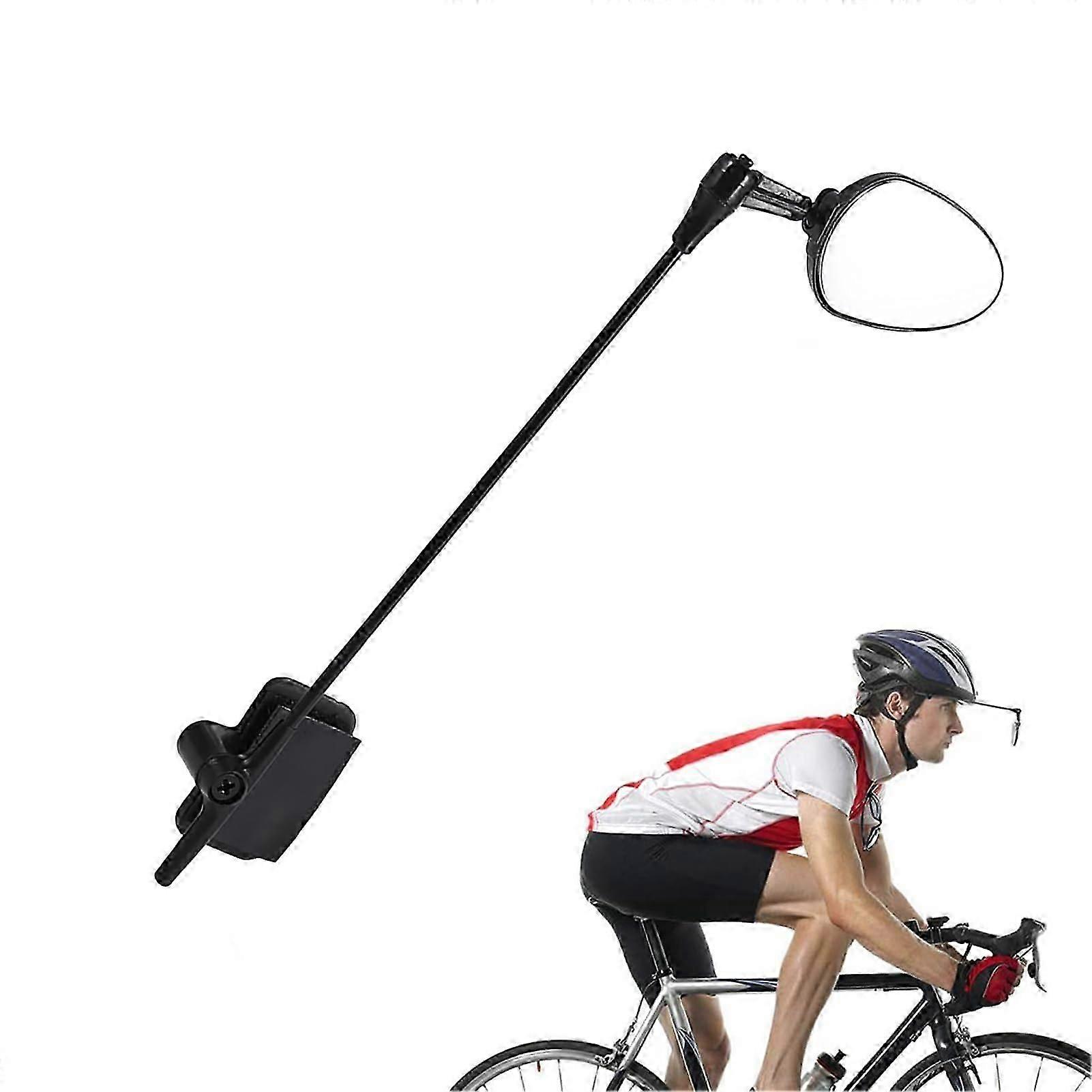 Bike Helmet Mirror, 360 Degrees Adjustable Bicycle Helmet Rearview Mirror, Lightweight Rear View Bicycle Mirror Helmet Mount Cycling Accessory Fit for