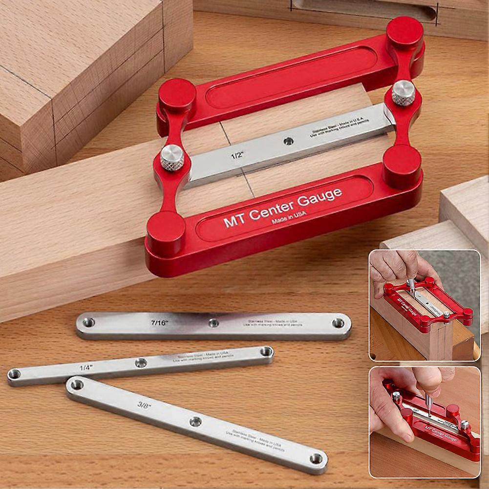 Jauge De Centrage Acier Inox Pour Menuiserie – 8 Pièces, Barres Marquage Interchangeables Impériales Et Métriques - 11