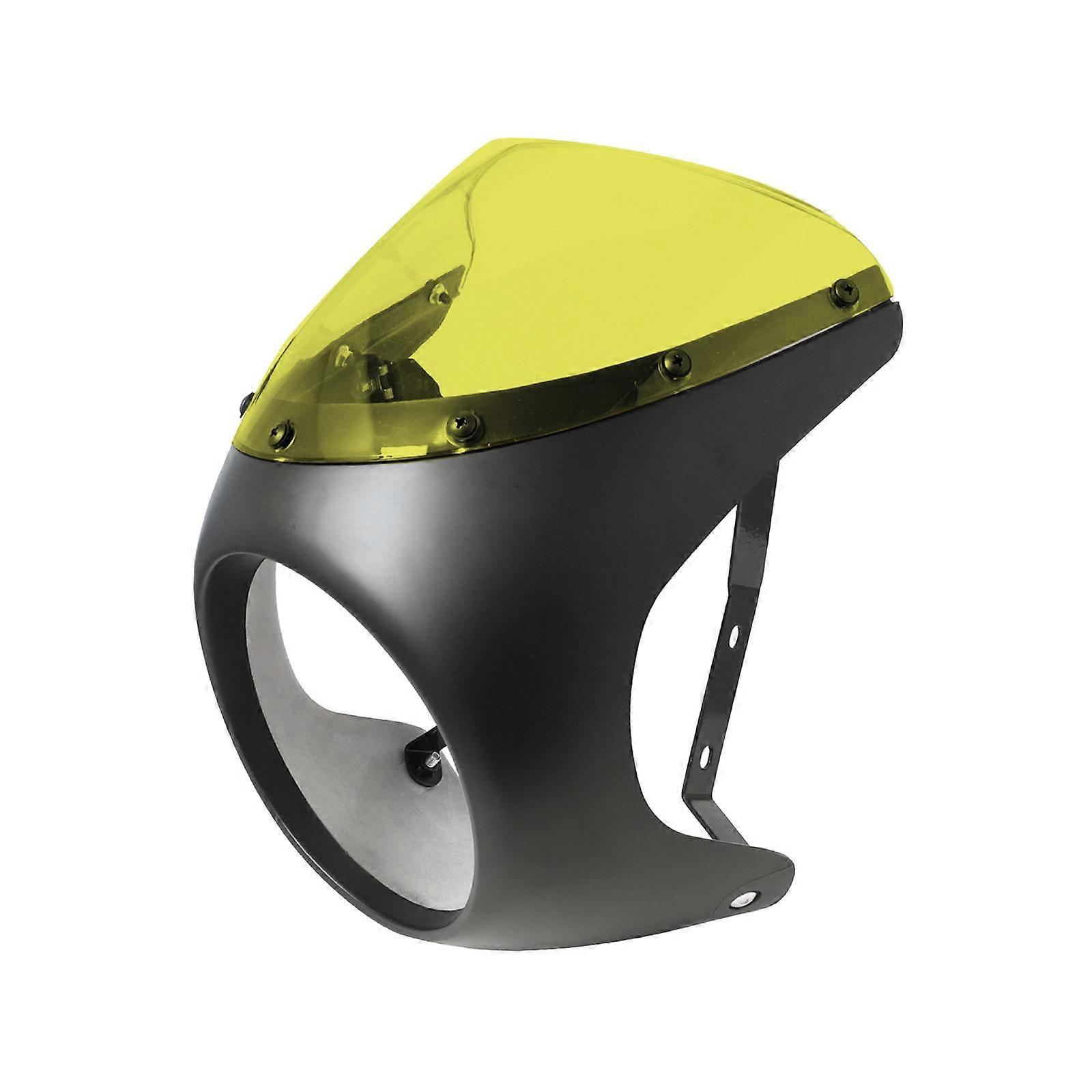 Scheinwerferverkleidung Racer Universal Matt Schwarz Gelb