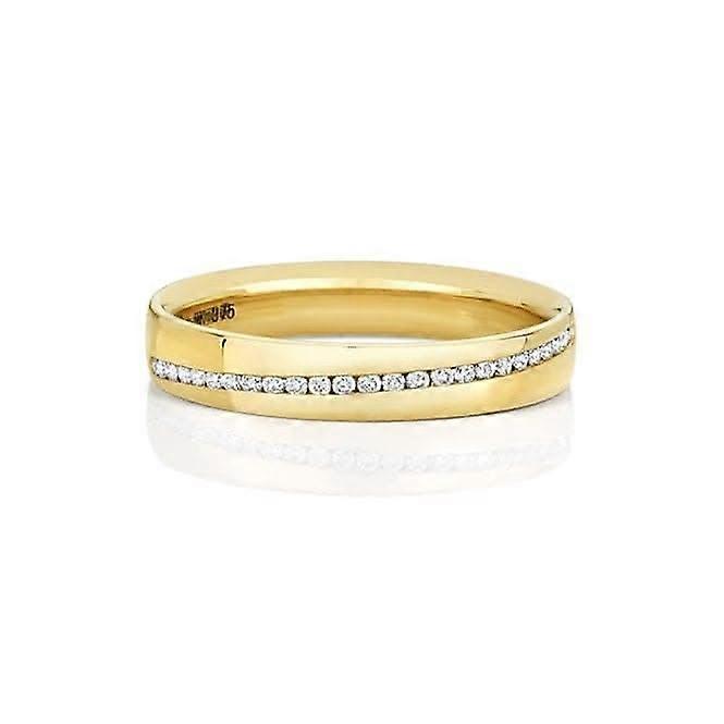 Wedding Band 9ct Diamond Wedding Channel Set 3.6mm Ring RD727