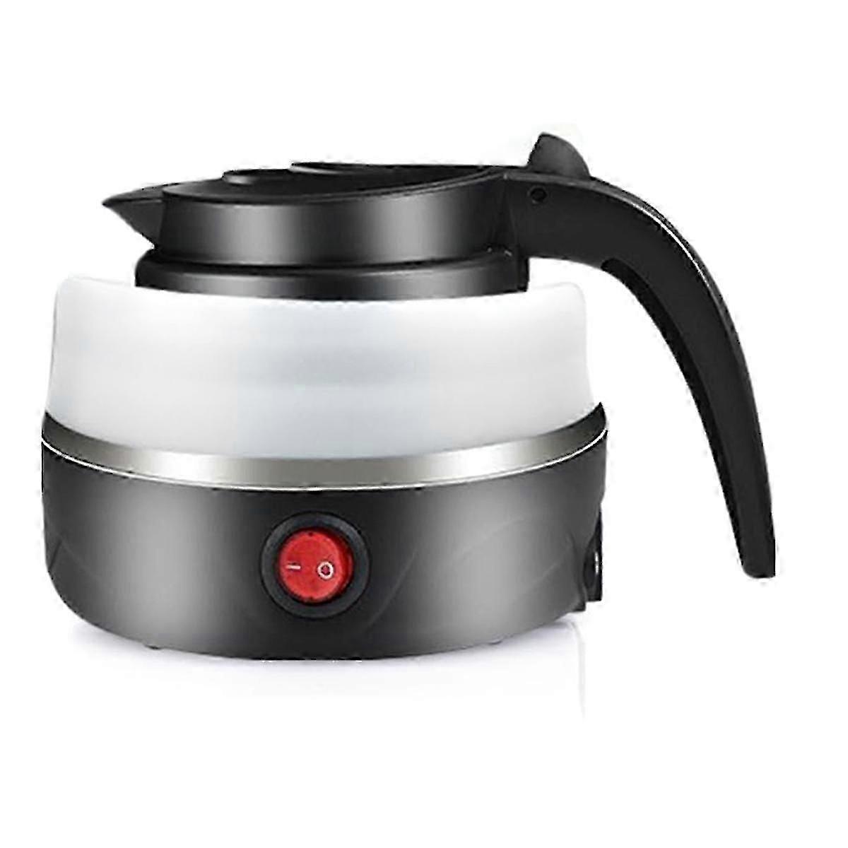 Foldable Kettle, 600ml Camping Kettle Mini Travel Kettle Foldable Silicone Kettle With Folding Cups, For Travel Eu Plug