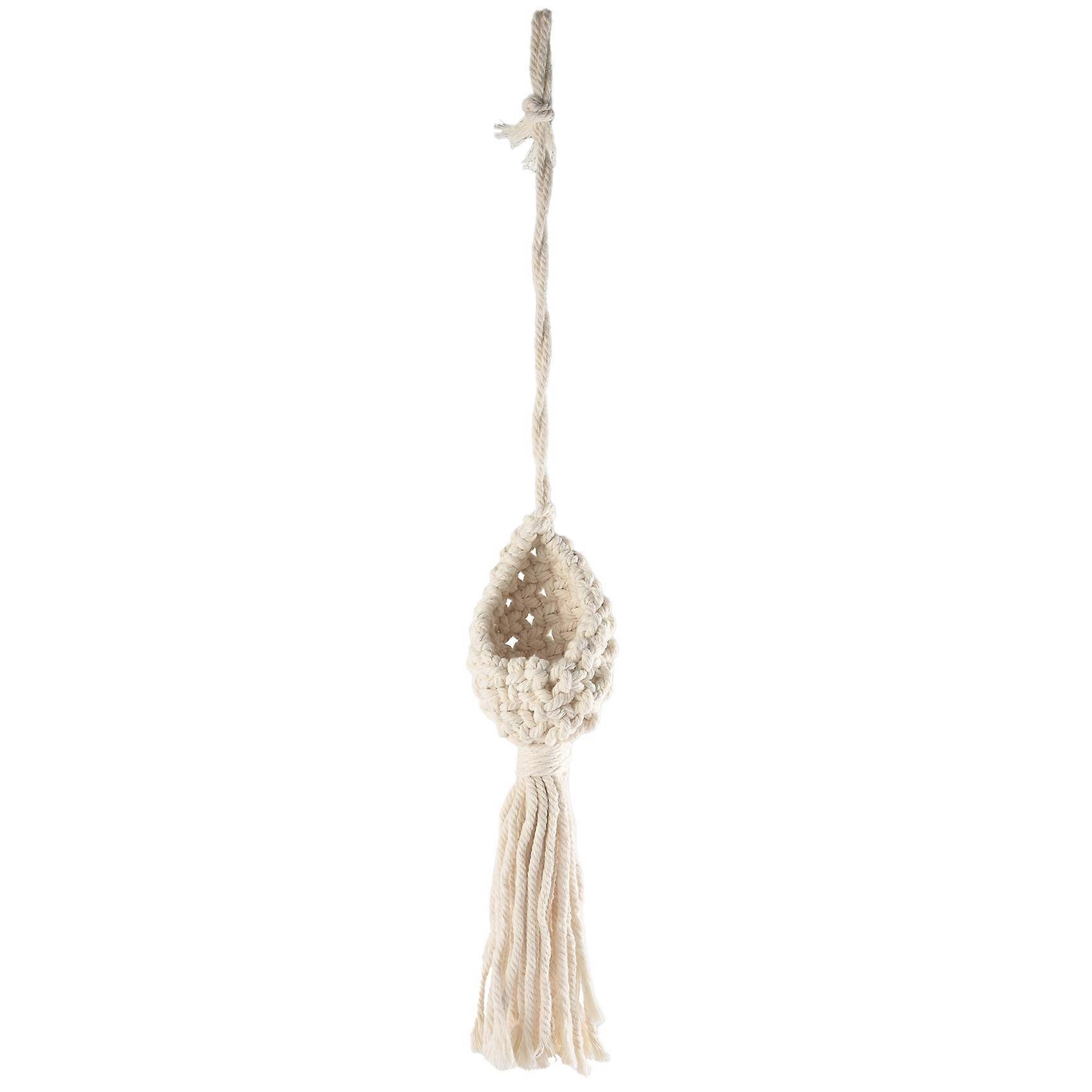 Boho Macrame Air Plant Κρεμάστρα Tillandsia Κρεμαστό καλάθι Σχοινοθήκη Λουλούδι Home Decor