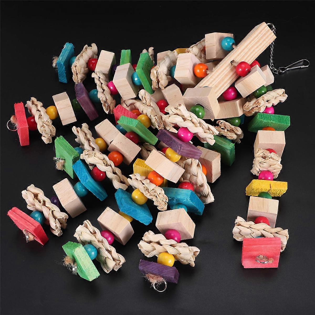Large Parrot Chewing Toy - Bird Parrot Blocks Knots Tearing Toy