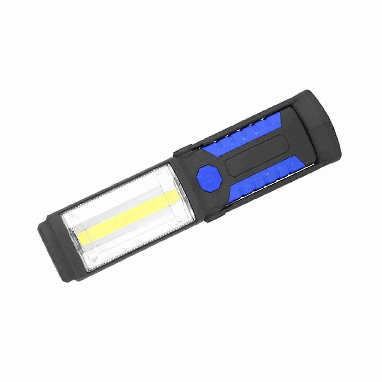 Touch C O B Camping Light 3W Rechargeable COB LED Flashlight Camping Emergency Work Light with Magnetic Stand Blue