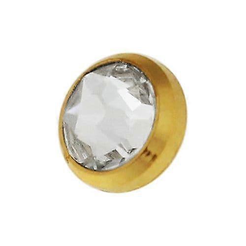 Flat Stone Pvd Anodised Dermal Anchor Top