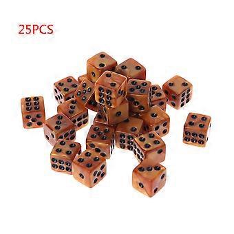 25 Pcs/Set Game Dice Number 12 Square Stripe for Creative Dices Party Club Games  Green